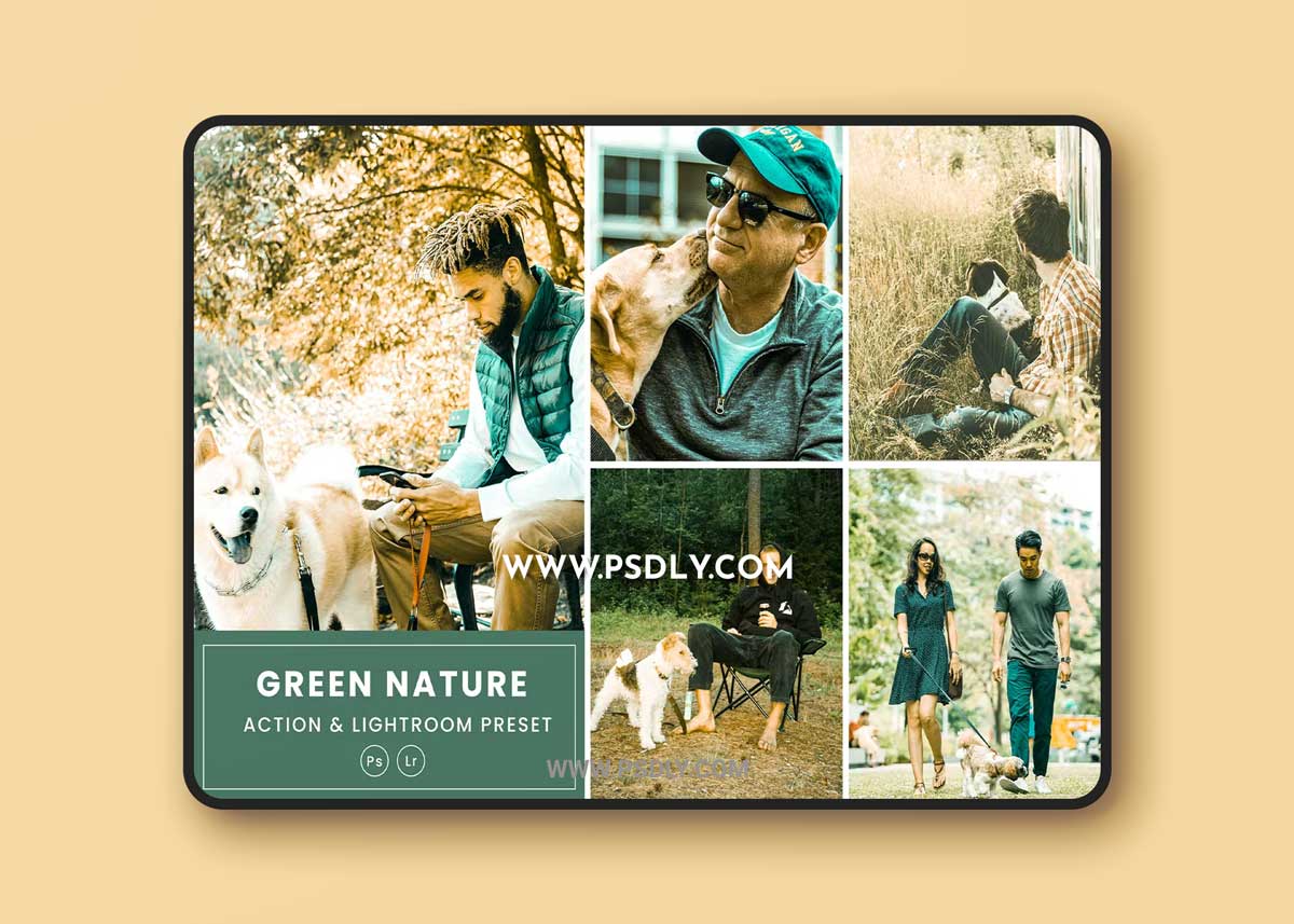 Green Nature Effect Action & Lightrom Presets