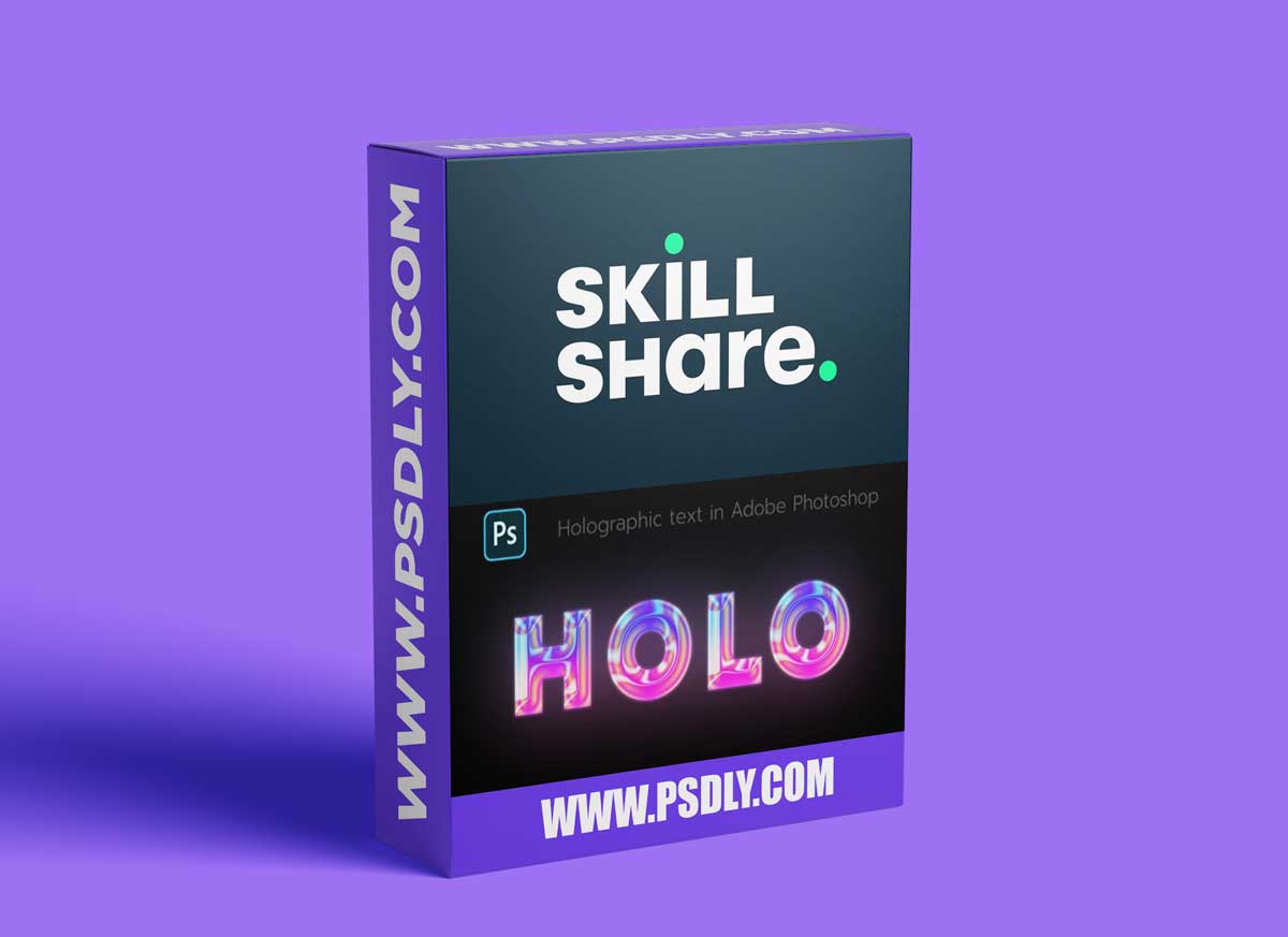 Holographic text in Adobe Photoshop