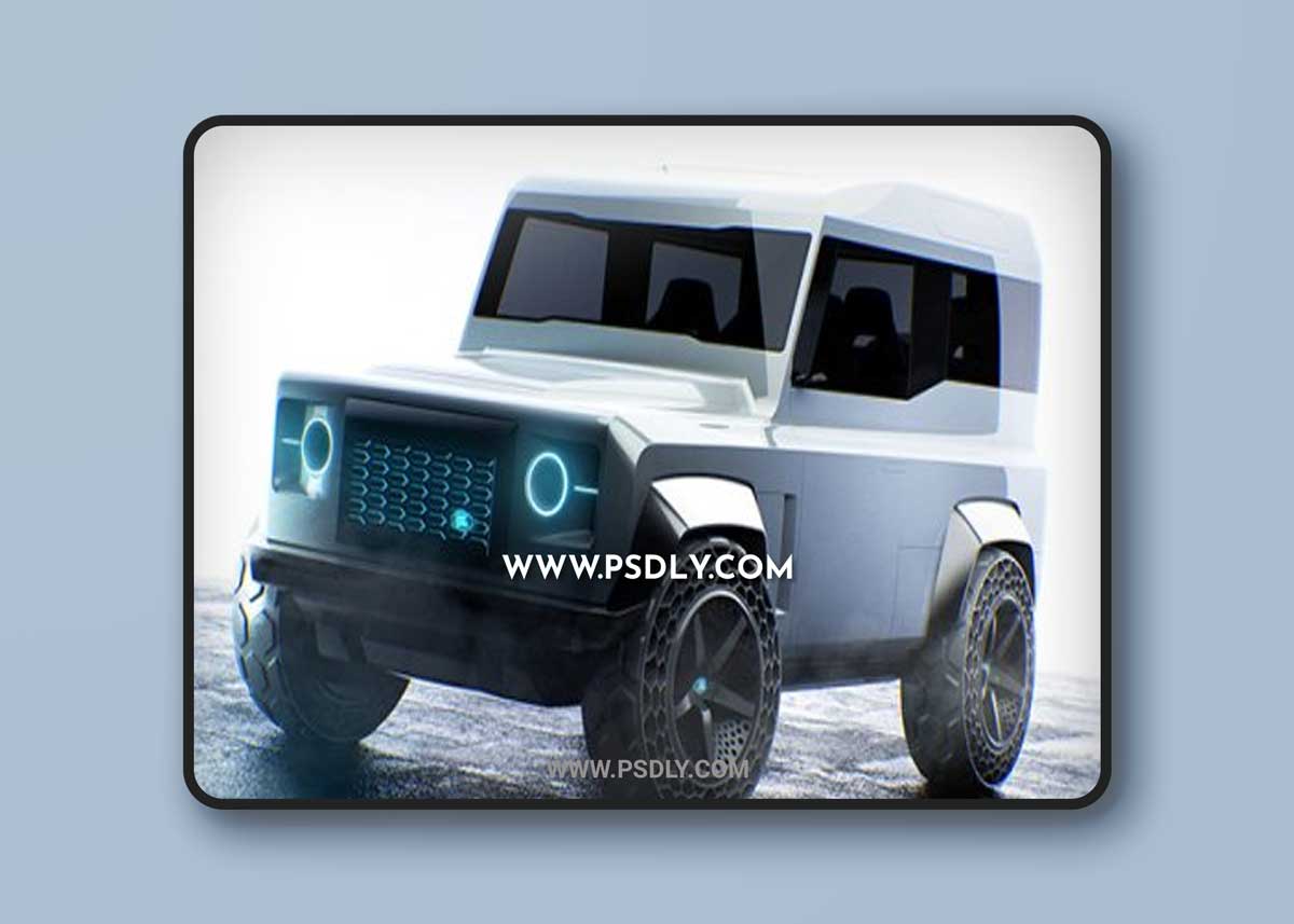 Land Rover Cyber Defender 3D Model