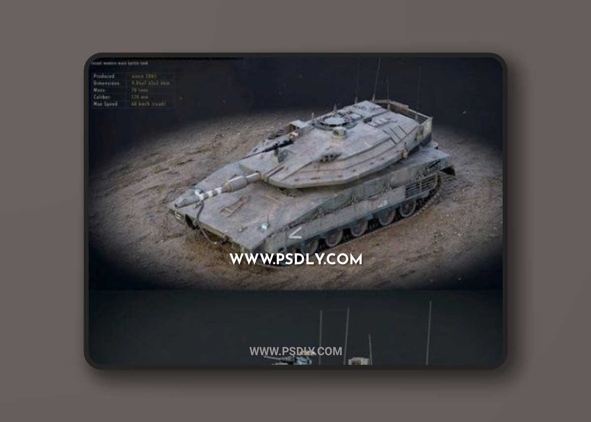 Merkava Mk4 Israeli Tank 3D Models