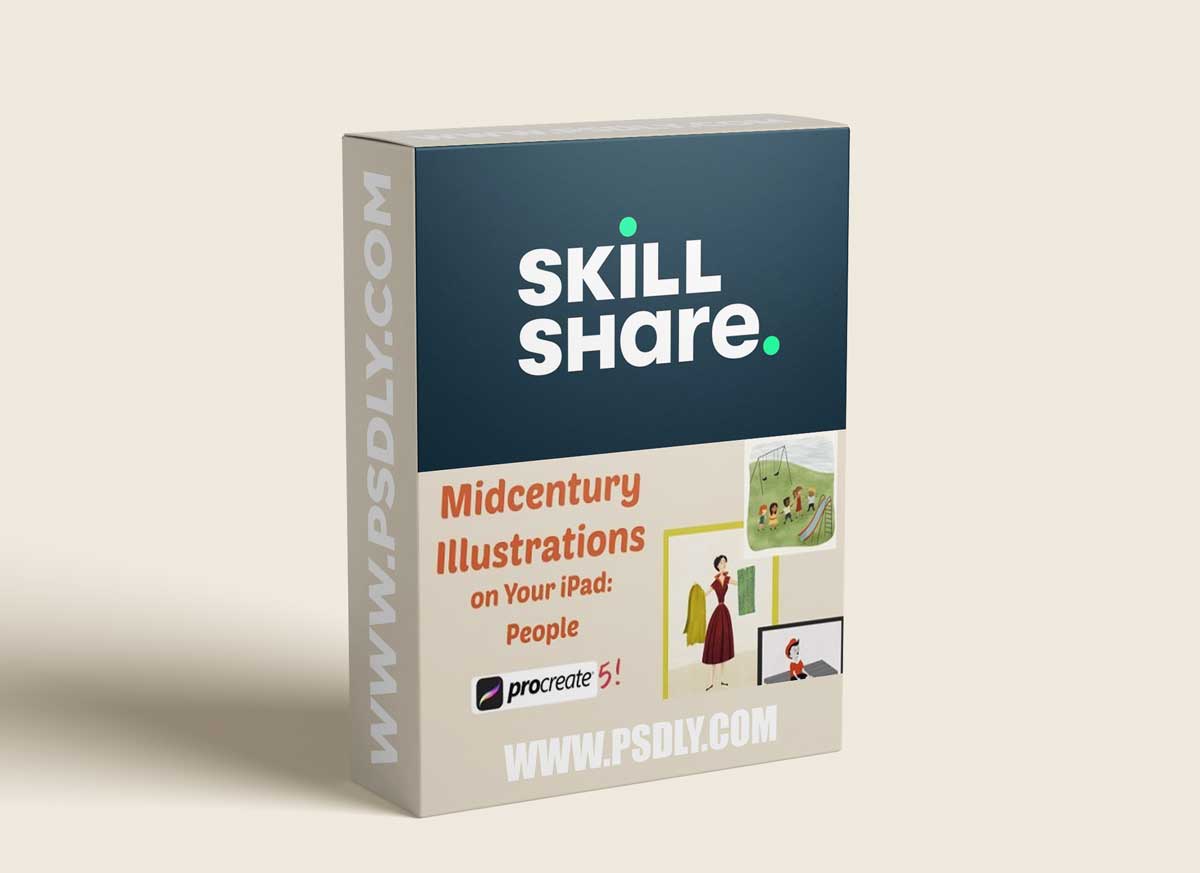 Midcentury Illustrations in Procreate