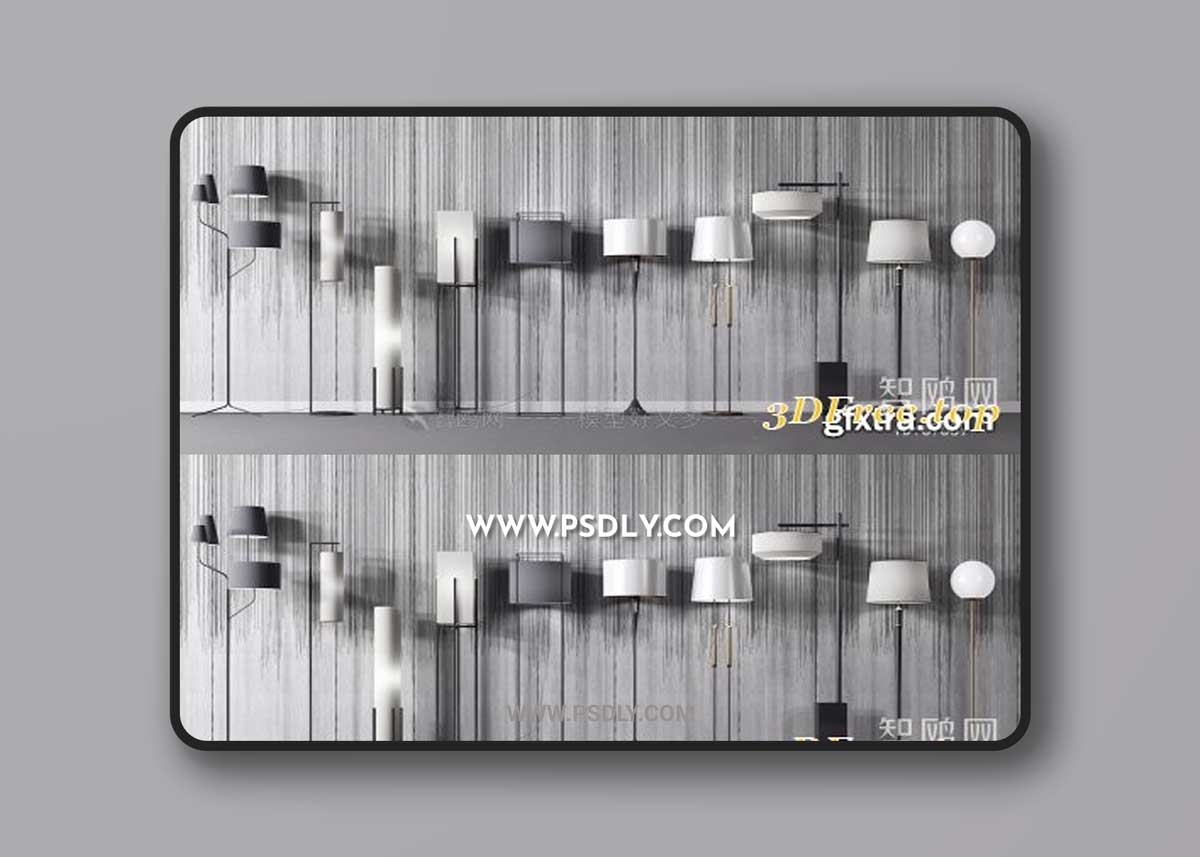 Modern Floor Lamp 67589 3D Model
