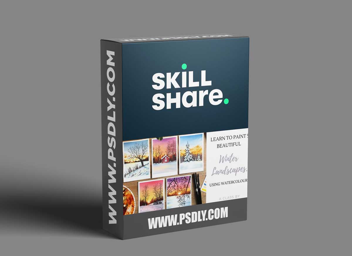 Paint 5 Different Winter Landscapes using Watercolours