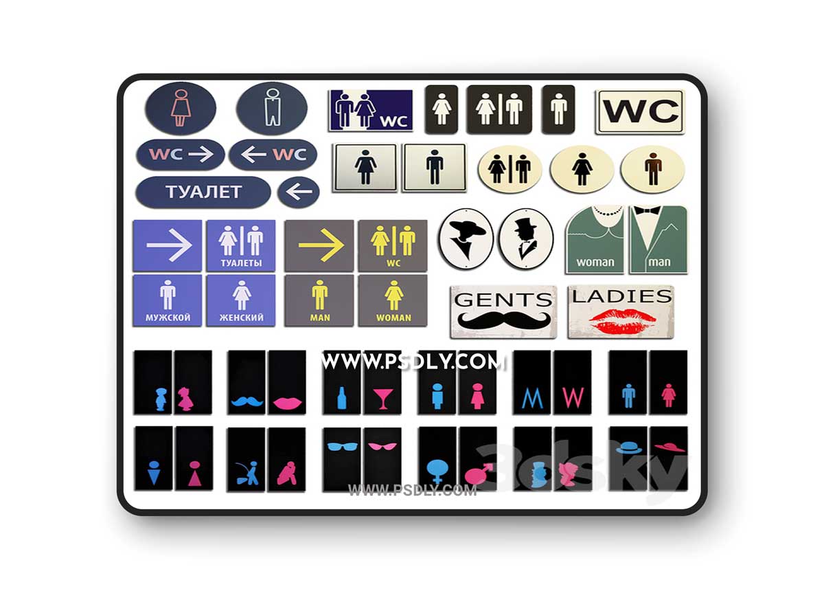 Plates for Bathrooms 3D Model