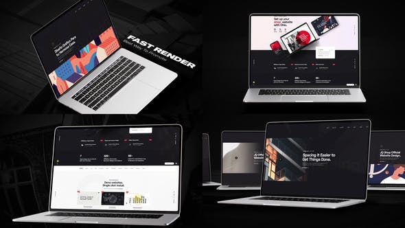 Videohive Fast Laptop Website Promo 35656827