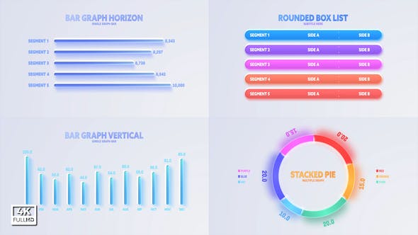 Videohive Infographics Simple Neumorphism Graph 34598523