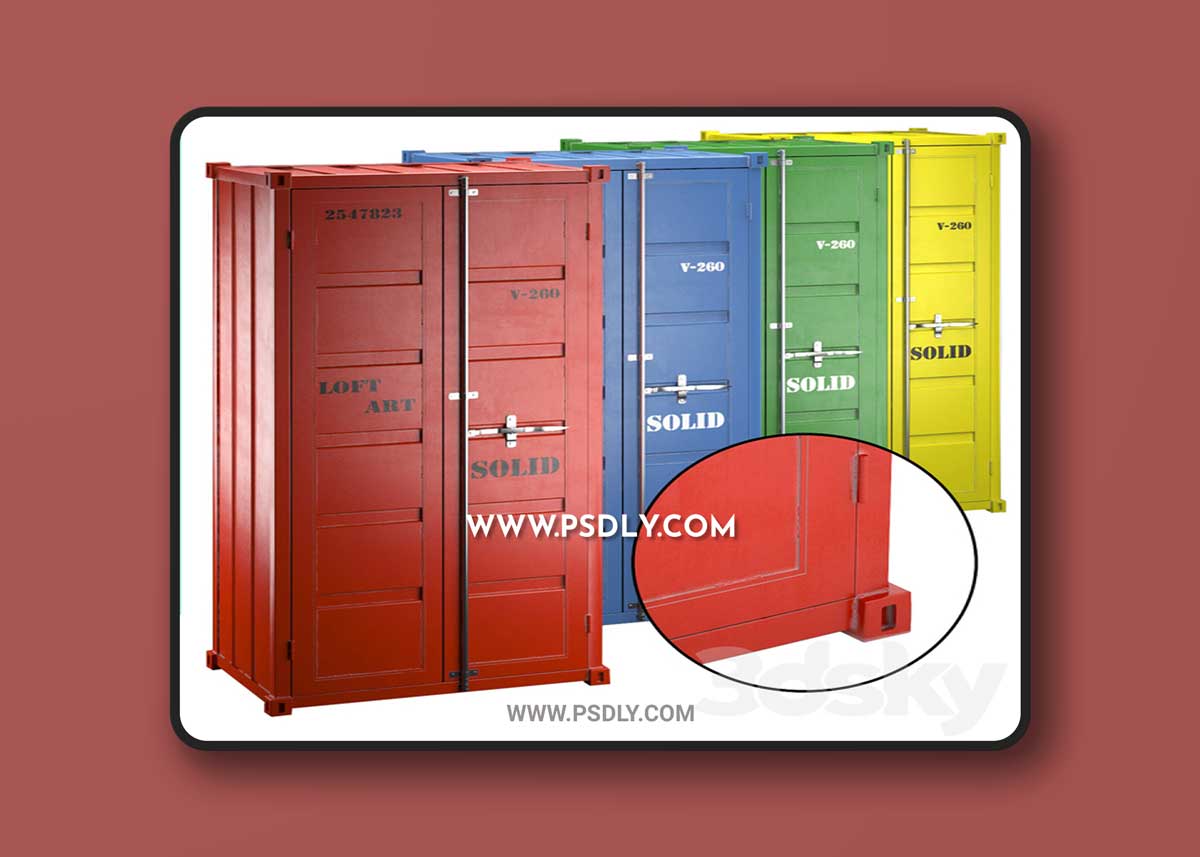 Sea Container wardrobe 4 COLORS