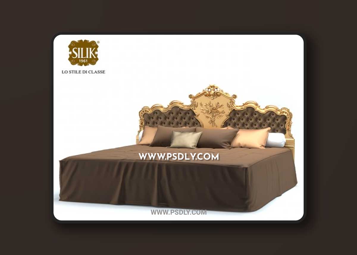 Silik King Size Bed Venere 3D Models