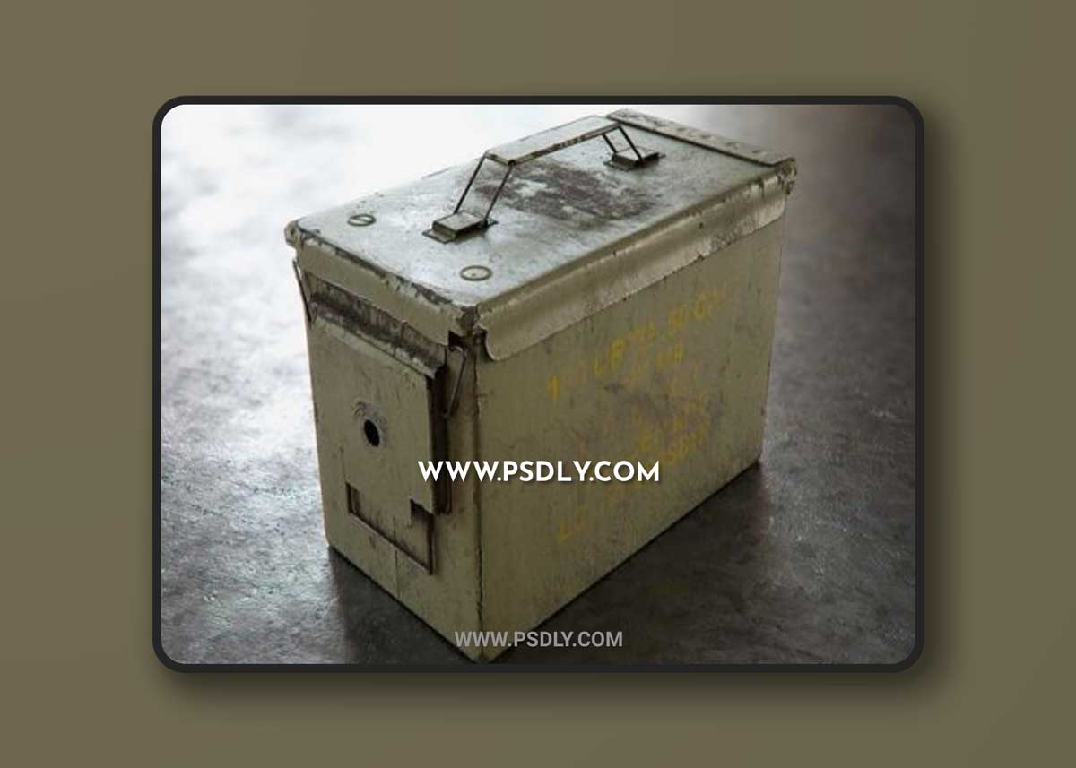 US M2A1 50 CAL Ammo Box 3D Model