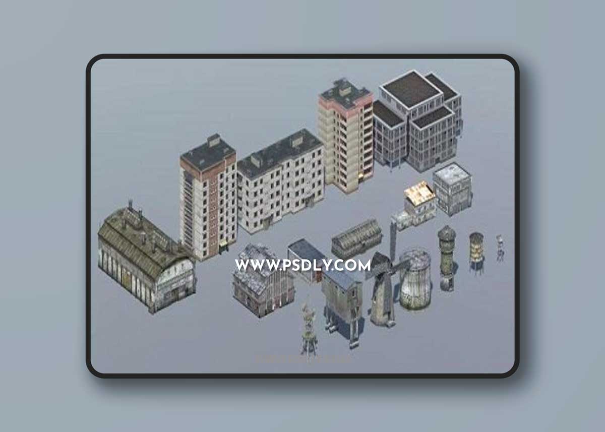 Unity Asset – Mobile Buildings Pack (17 in 1)