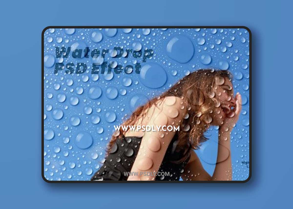 Water drop photo effect