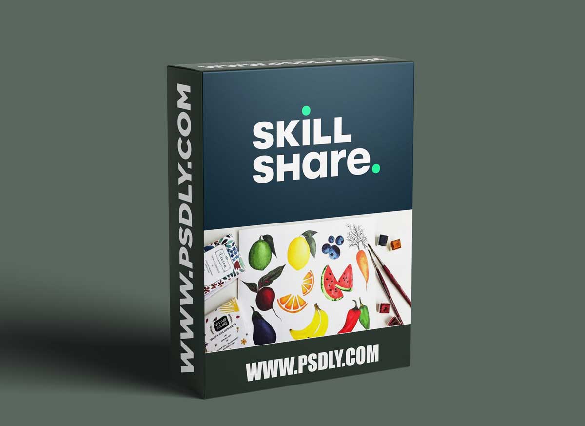 Watercolor Fruits & Vegetables: Learn to Paint 10 Simple, Easy Food Illustrations!