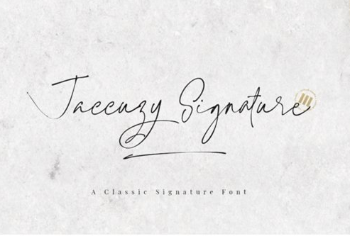 Jaccuzy Signature Font