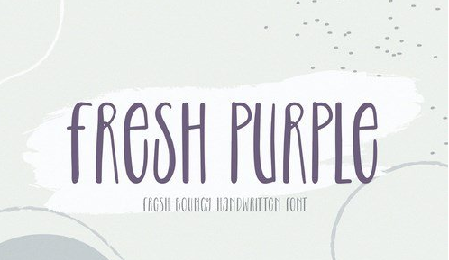 Fresh Purple - Handwritten Font