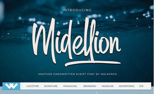 Midellion Script Font 2696767