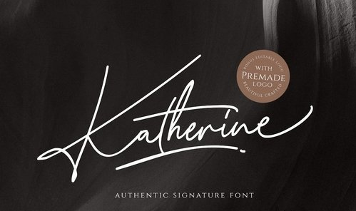 Katherine Script (+Premade Logo) 3577721