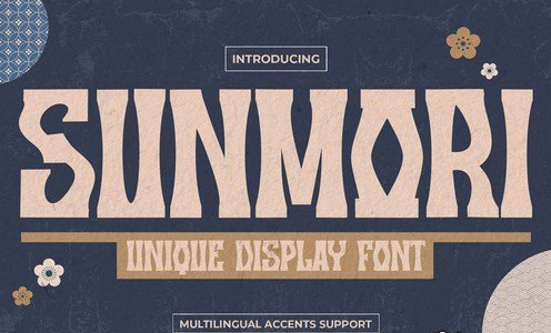 SUNMORI - Unique Display Font