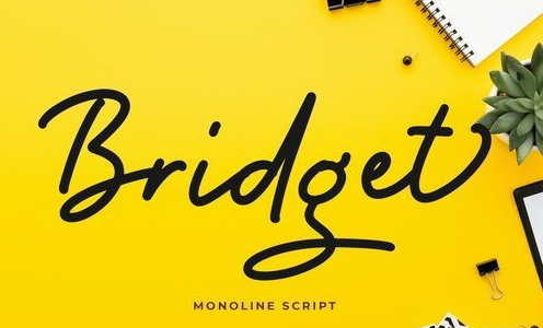 Bridget Monoline Script Font