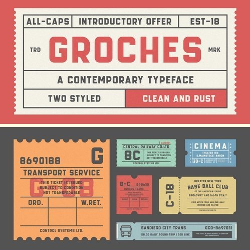 GROCHES - 2 Fonts