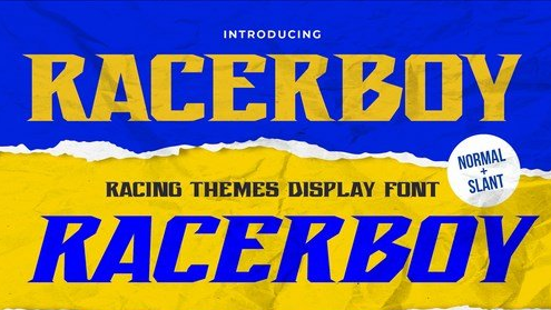 Recerboy - Racing Themes Display Font