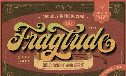 Fragtude - Vintage Display Typeface