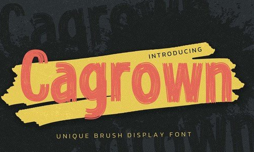 Cagrown - Unique Brush Display Font