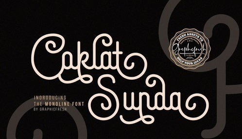 Coklat Sunda - The Monoline Font 4097756