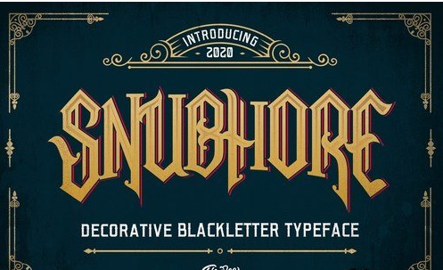 Snubhore - Blackletter Typeface 5355984