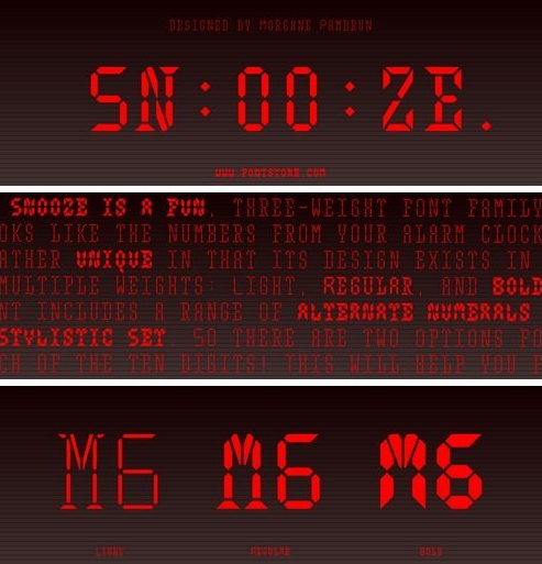 Snooze Font Family - 3 Fonts