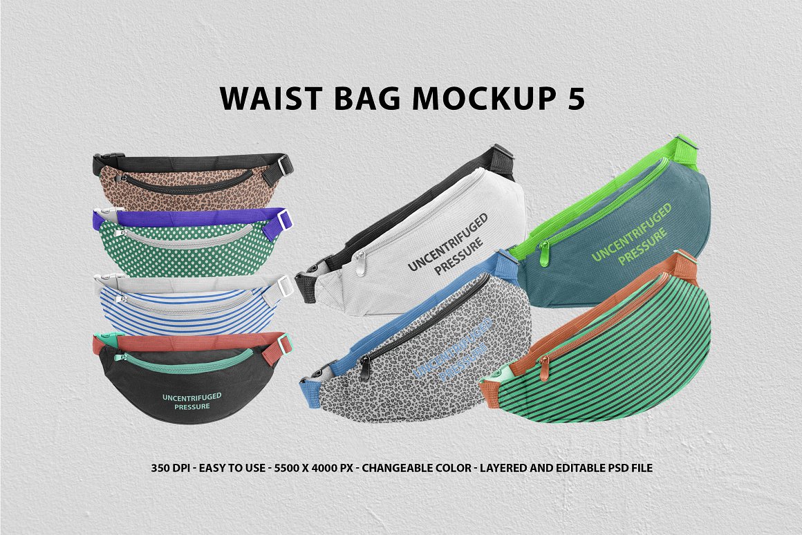 CreativeMarket - Waist Bag Mockup 5 5466803