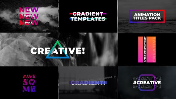 Videohive Gradient Titles | After Effects 36139036