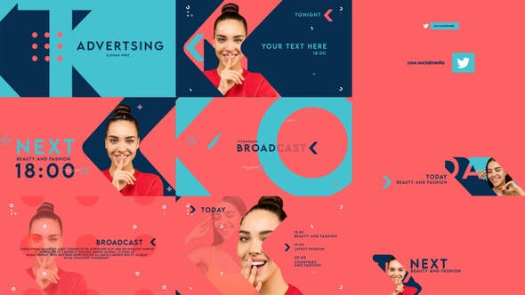 Videohive Typographic Broadcast Pack 32041883