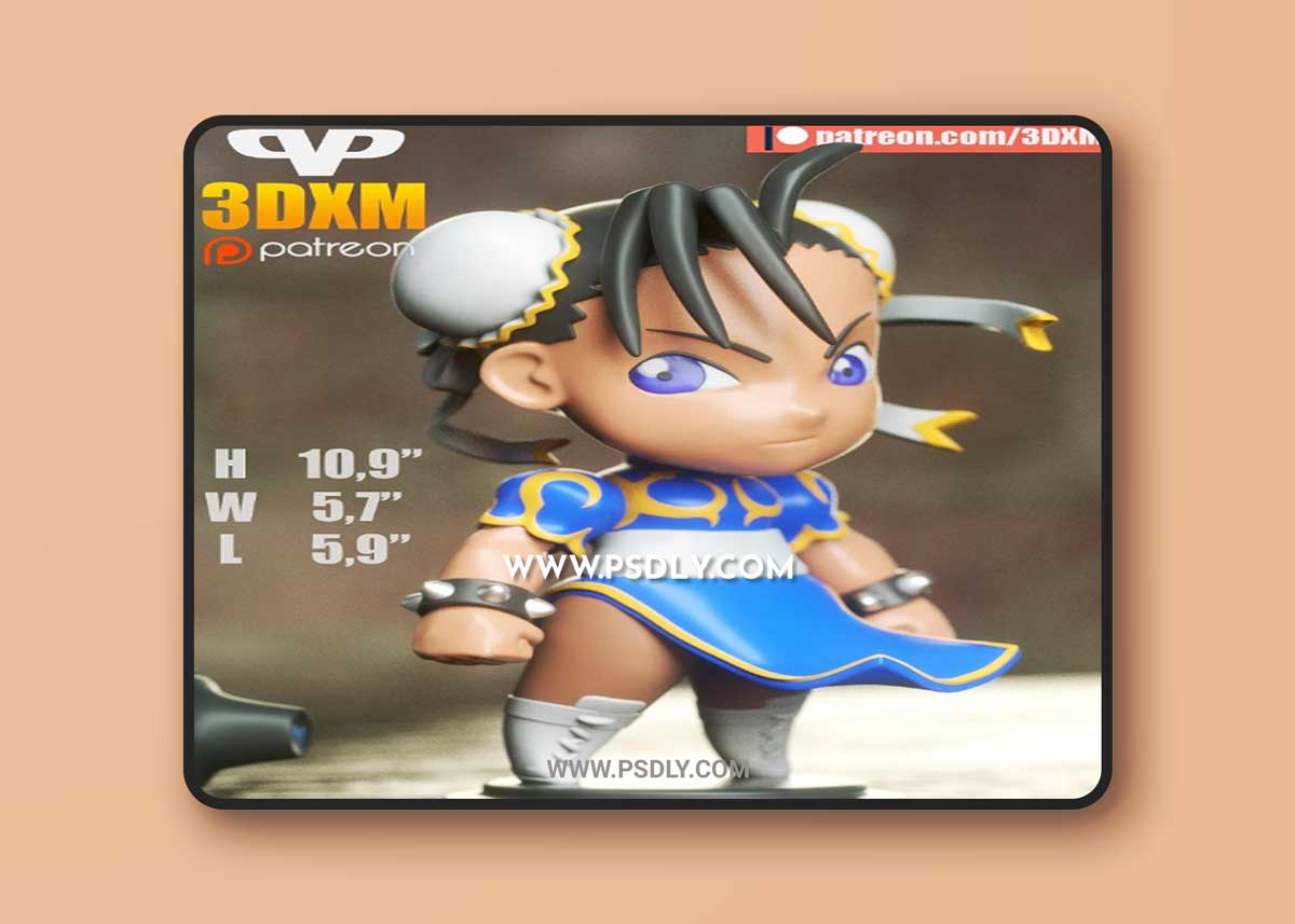 3DXM - Chun-Li Chibi 3DModel