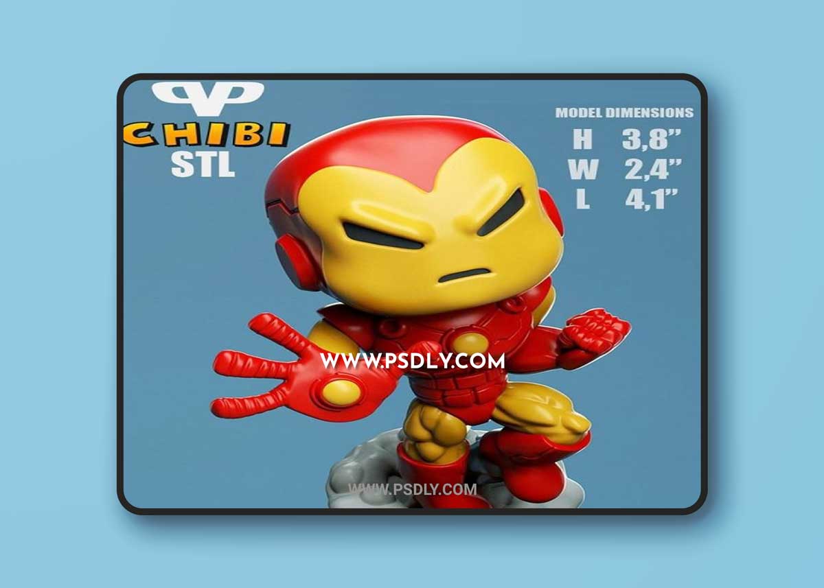3DXM - Iron-Man Chibi (Marvel) 3D Model