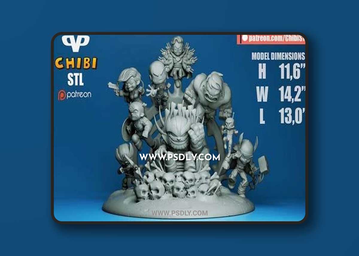 3DXM - Thanos vs Avengers Chibi Diorama (Marvel)