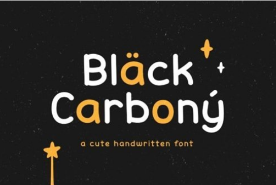 Black Carbony Font
