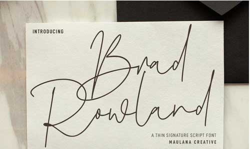 Brad Rowland Signature Font