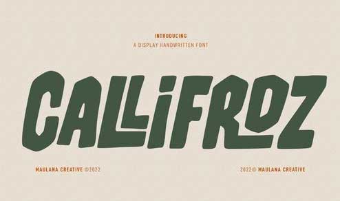 Callifroz Display Handwritten Font