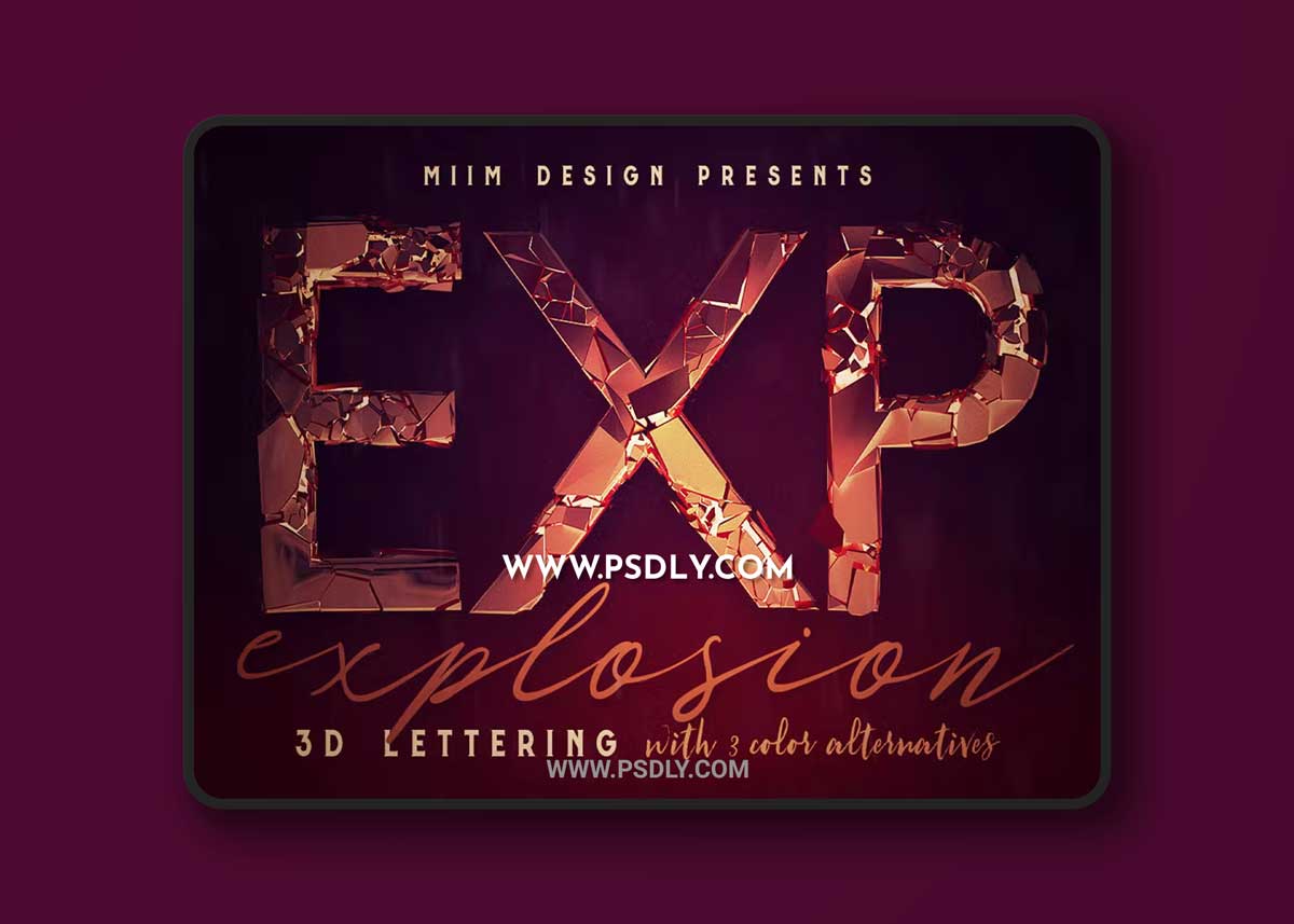 Explosion - 3D Lettering