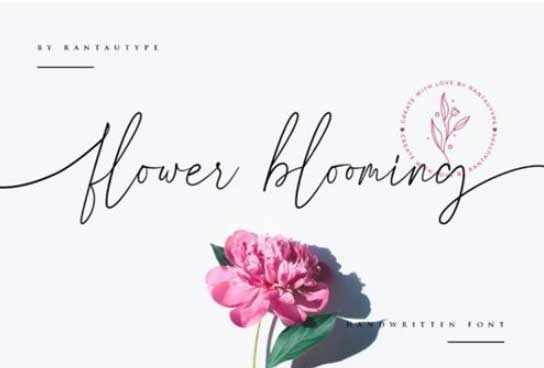 Flower Blooming Font