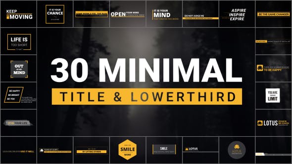 Videohive 30 Minimal Titles & Lowerthirds 18295515