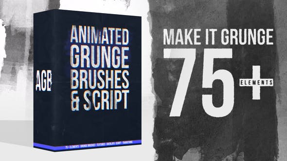 Videohive Animated Grunge Brushes Collection + Script 35941079