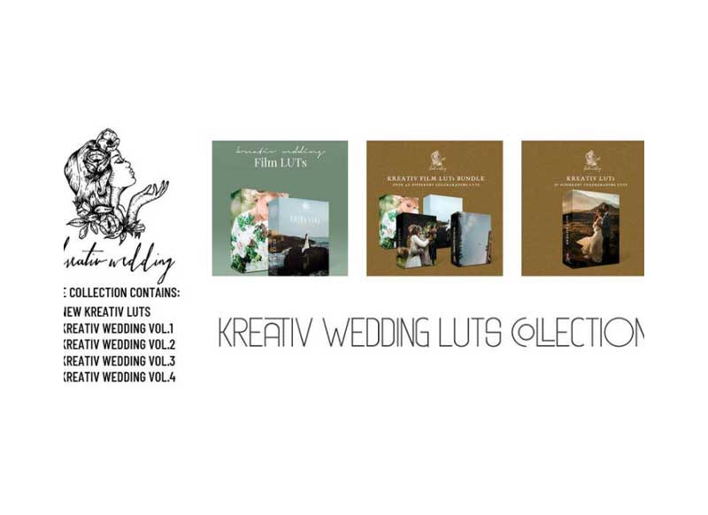 Kreativ Wedding – Bundle Video Luts (Kreativ Wedding LUTs Collection) Vol.1-4