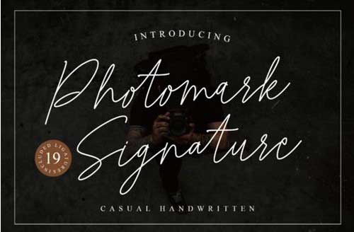 Photomark Signature Font