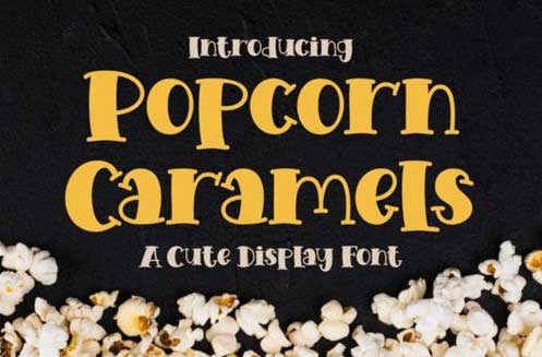 Popcorn Caramels Font