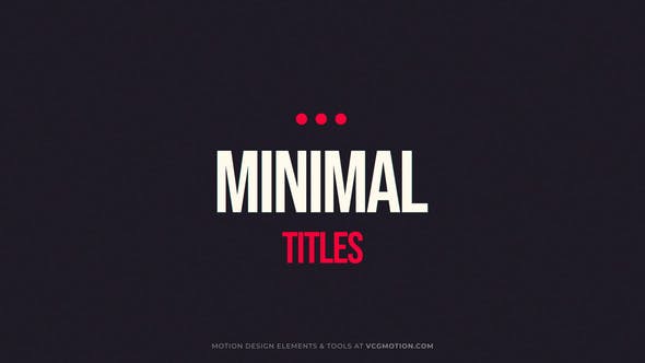 Videohive Titles - Minimal II 36382193
