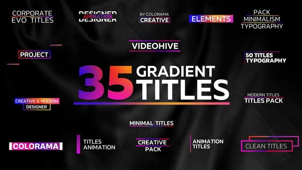 Videohive Minimal Gradient Titles 35982965