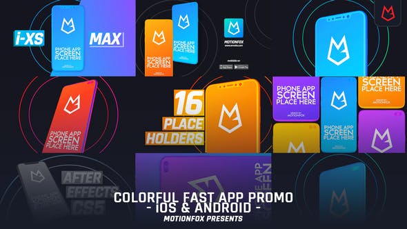 Videohive Colorful Fast App Promo - iOS & Android Device 23536852