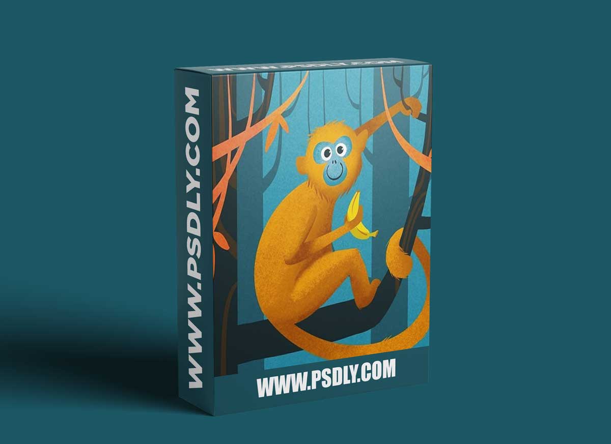 Procreate Jungle Vibes - Fun Monkey in The Wild TWO FREE BRUSHES