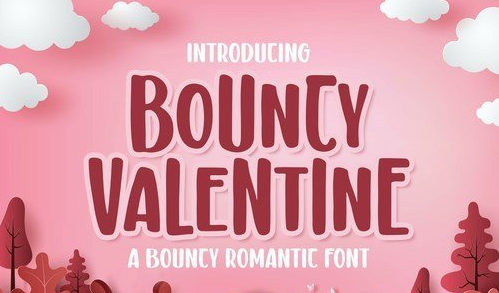Bouncy Valentine a Bouncy Romantic Font